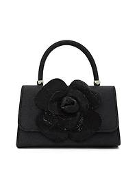 Glitter Handbag With Rosette