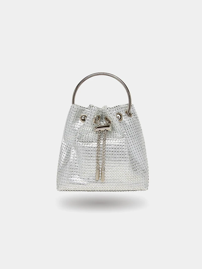 Rhinestone Bucket Handbag