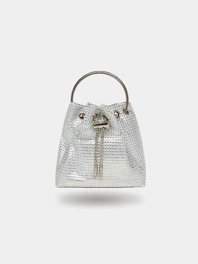Rhinestone Bucket Handbag