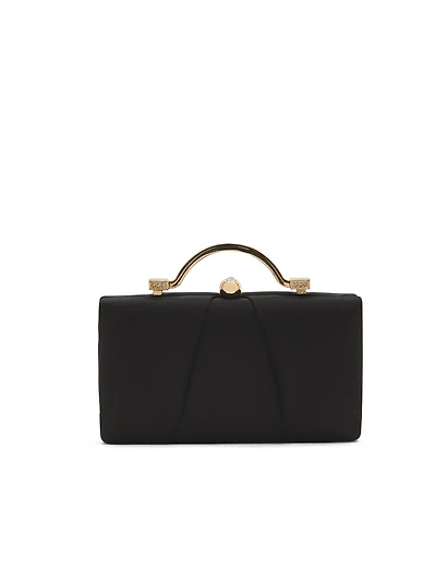 Satin Minaudiere With Top Handle