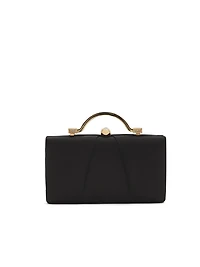 Satin Minaudiere With Top Handle