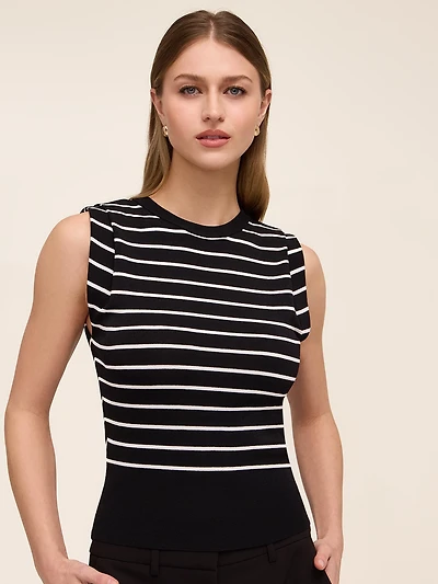 Chandail rayé à manches courtes