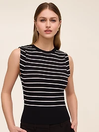 Chandail rayé à manches courtes