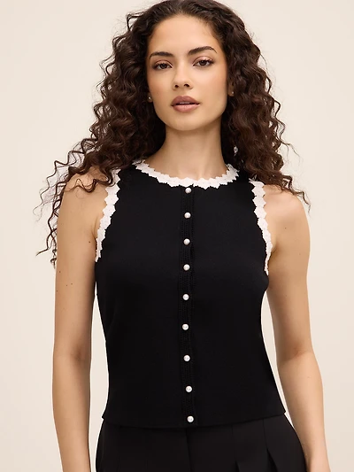 Button-Up Sweater Vest