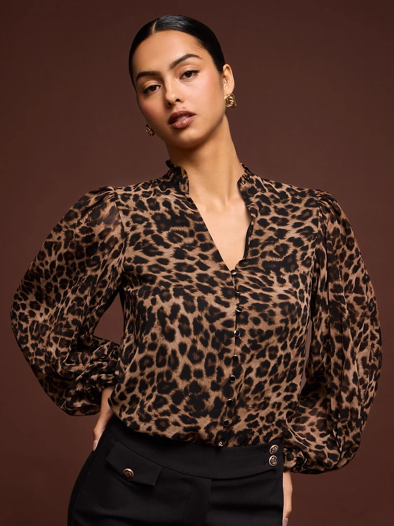 Leopard Print Blouse
