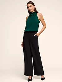 Satin Bubble Hem Top