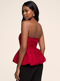 Strapless Bubble Hem Top