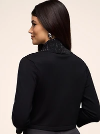 Boléro à manches 3/4 avec strass