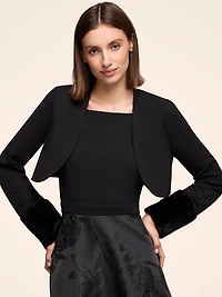 Bolero With Faux-Fur Cuffs