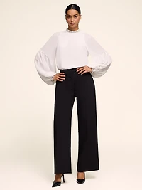 Pantalon de smoking à jambes larges