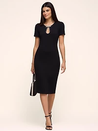 Robe fourreau avec bordure en strass