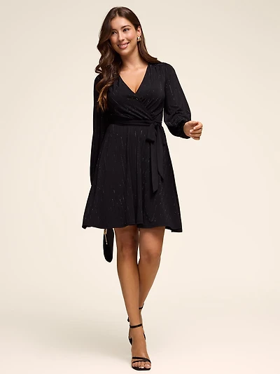 Mini-robe ajustée et évasée à rayures