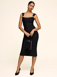 Bandage Midi Dress With Jewel Trim
