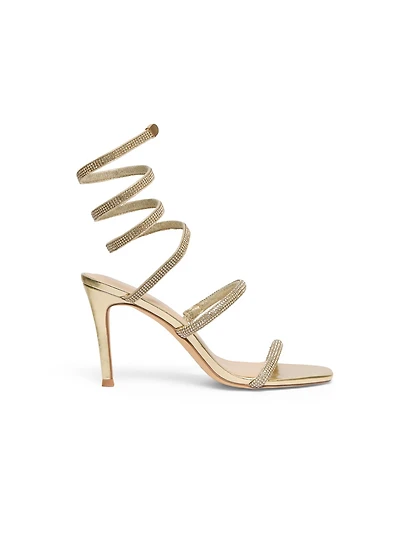 Stiletto Sandal With Coiled Ankle Strap