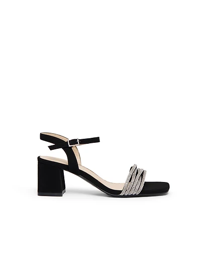 Embellished Block Heel Sandal