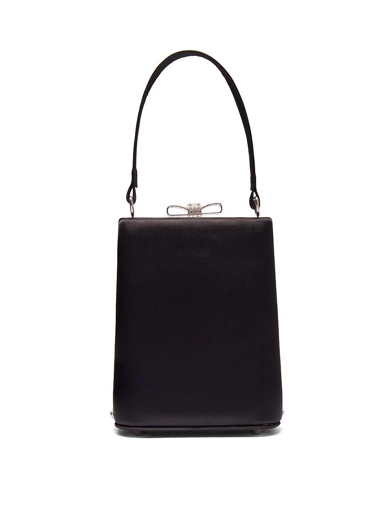 Satin Minaudiere With Jewelled Bow