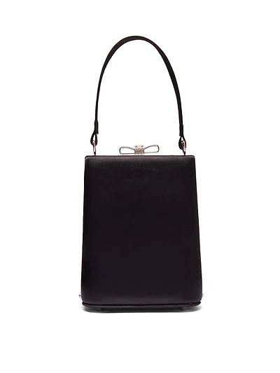 Satin Minaudiere With Jewelled Bow