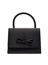 Satin Handbag With Jewelled Bow
