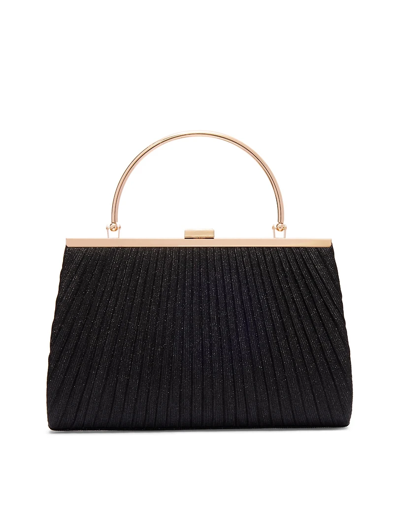 Pleated Glitted Minaudiere