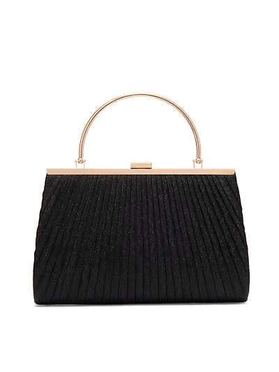 Pleated Glitted Minaudiere