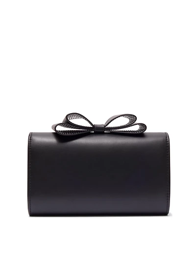 Faux-Leather Handbag With Bow