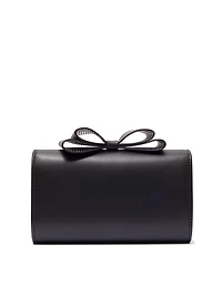 Faux-Leather Handbag With Bow