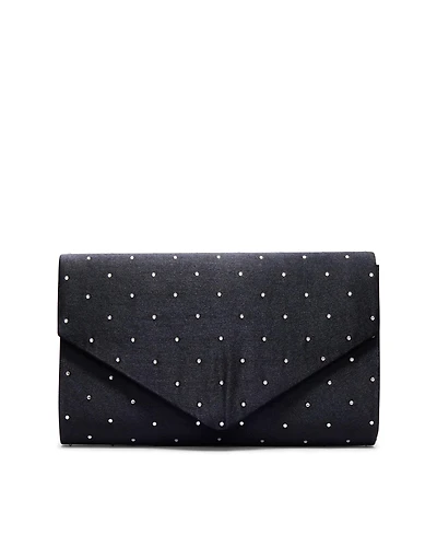 Satin Envelope Bag With Jewel Embellishments