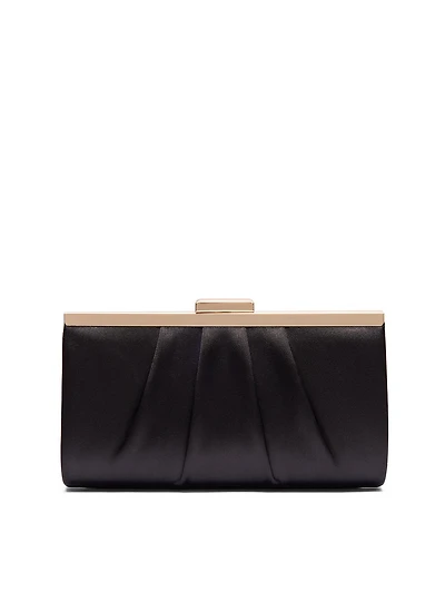 Pleated Satin Clutch