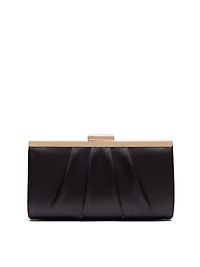 Pleated Satin Clutch