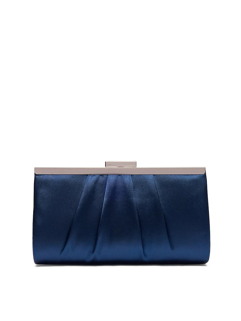 Pochette en satin plissé