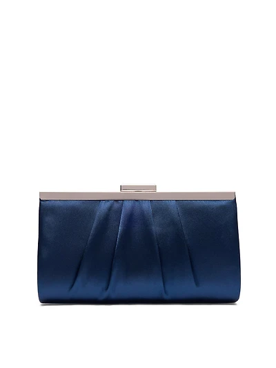 Pochette en satin plissé
