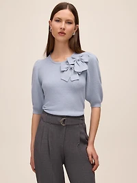 Chandail à manches bouffantes et double boucle