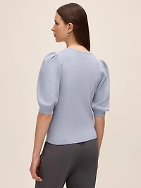 Chandail à manches bouffantes et double boucle