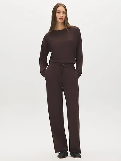 Pantalon à jambe large en scuba