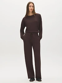 Pantalon à jambe large en scuba