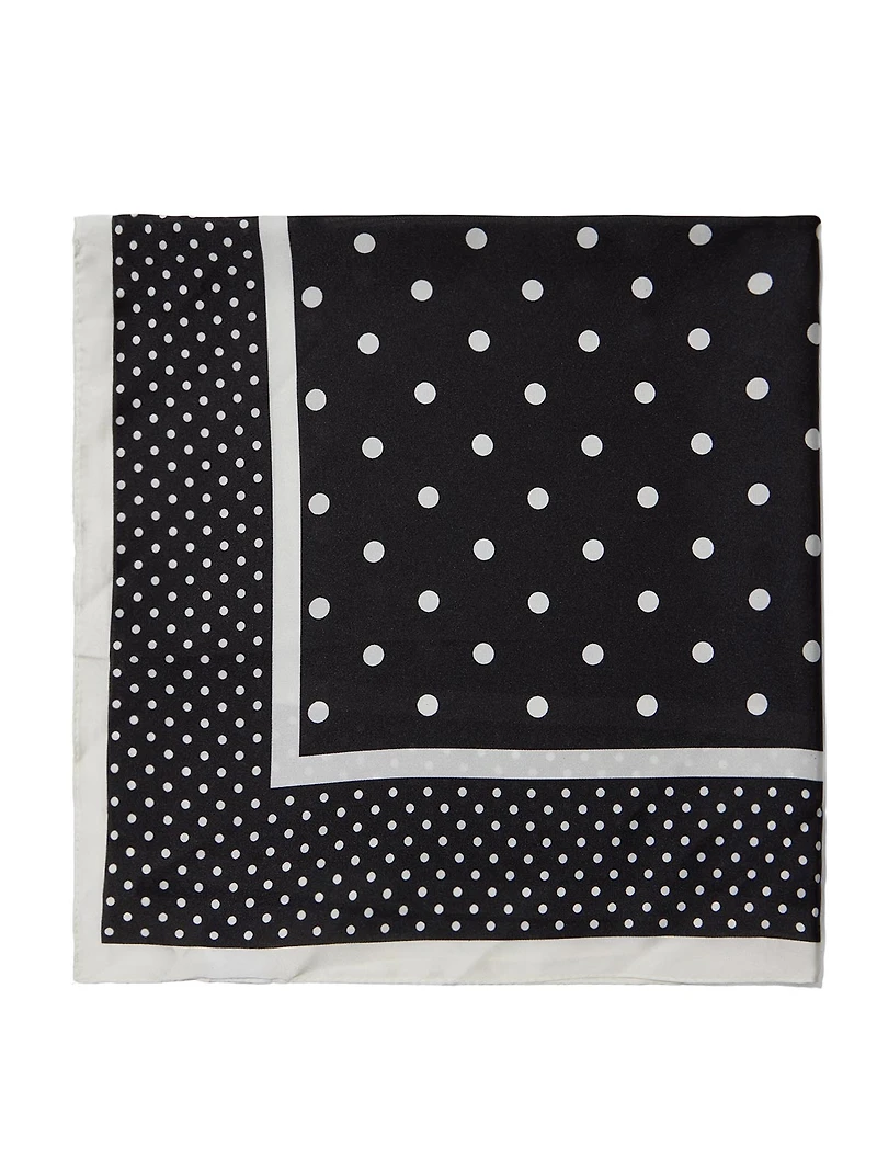 Polka Dot Silk-Like Scarf