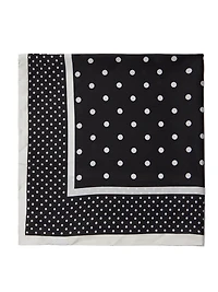Polka Dot Silk-Like Scarf