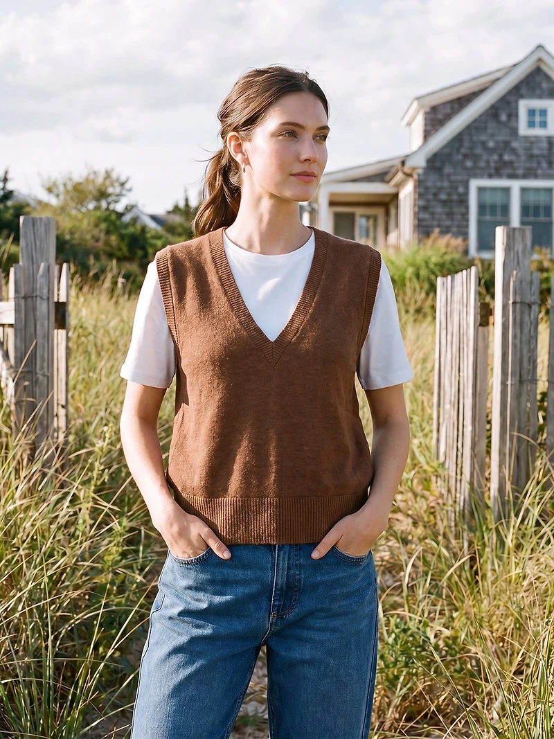 2-Fer V-Neck Vest Top