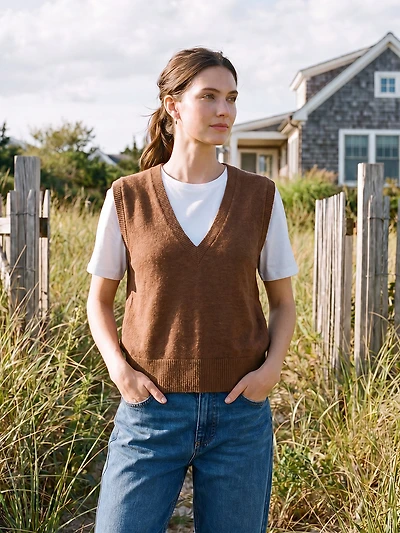 2-Fer V-Neck Vest Top