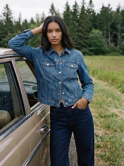 Drop Shoulder Denim Jacket