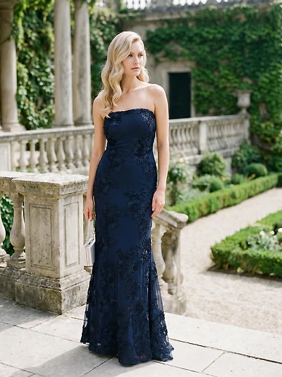 Robe bustier à coupe sirène