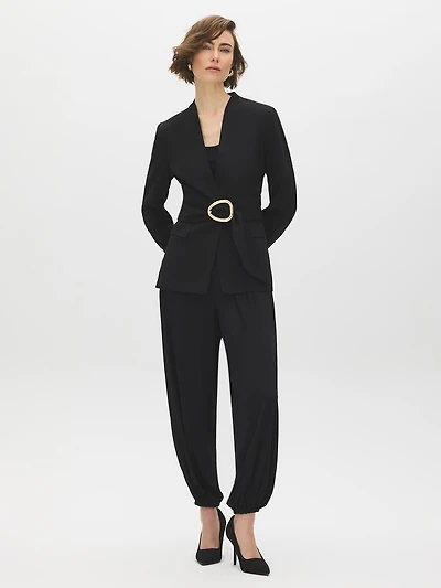 Pantalon en tricot ballon avec ceinture élastique