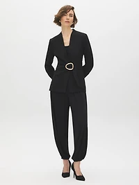 Pantalon en tricot ballon avec ceinture élastique