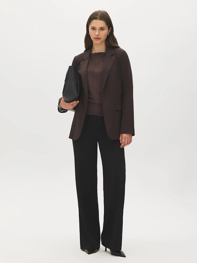 Cuff Open-Front Blazer