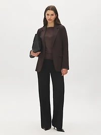 Cuff Open-Front Blazer