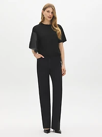 Black Wash Straight Leg Denim