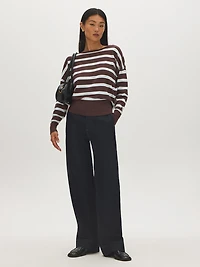 Striped Dolman Sleeve Sweater