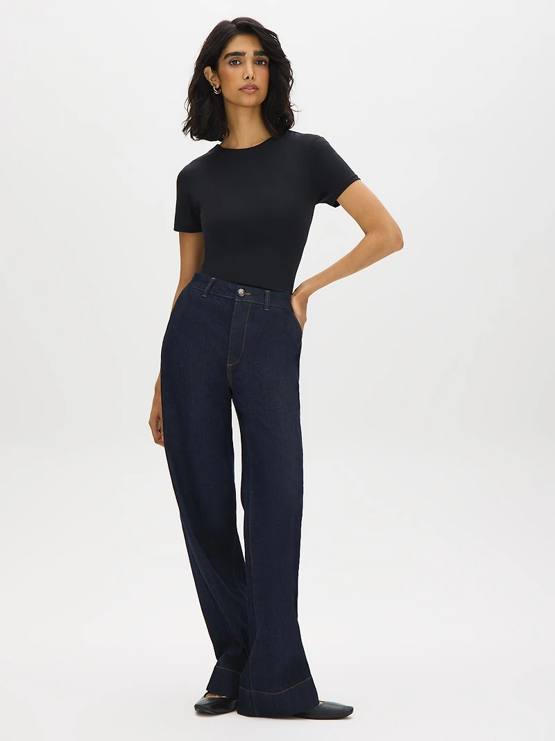 Double Layer Crew Neck Top