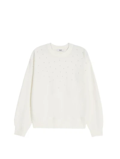 Pearl-Embellished Sweater