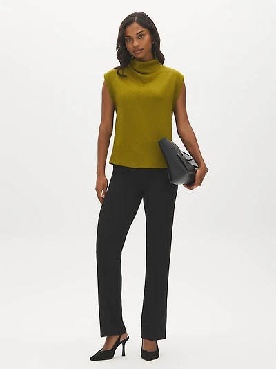 Straight Leg Pants with Button Tabs